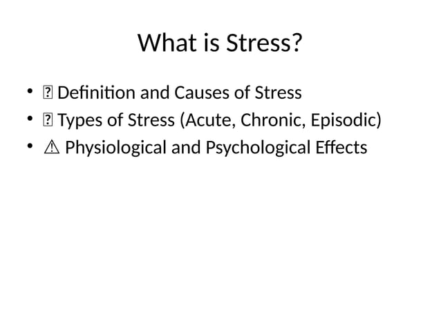 Mental Health Awareness and stress management | PPTX