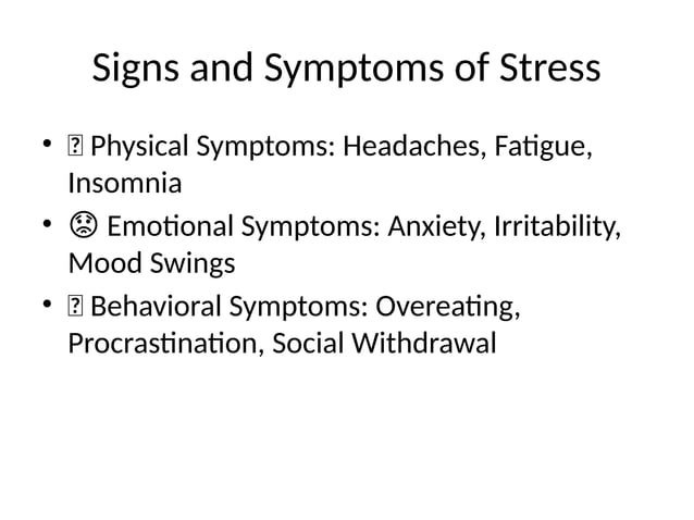 Mental Health Awareness and stress management | PPTX