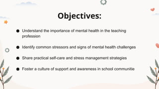 Mental Health for Teachers - September 2025 | PPTX