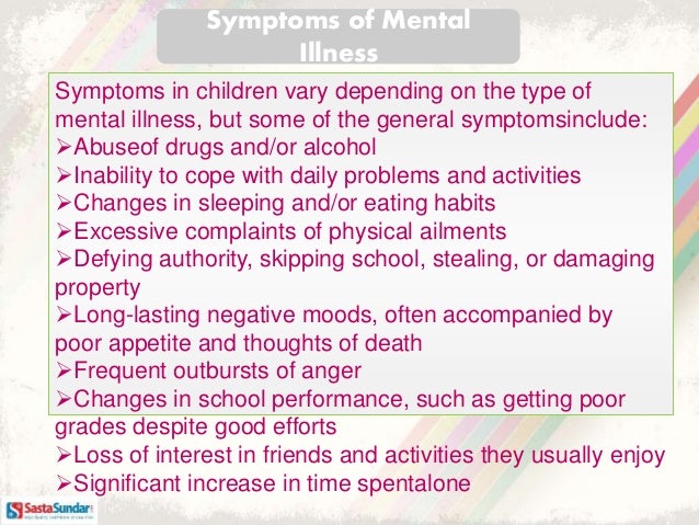 mental health issues in children