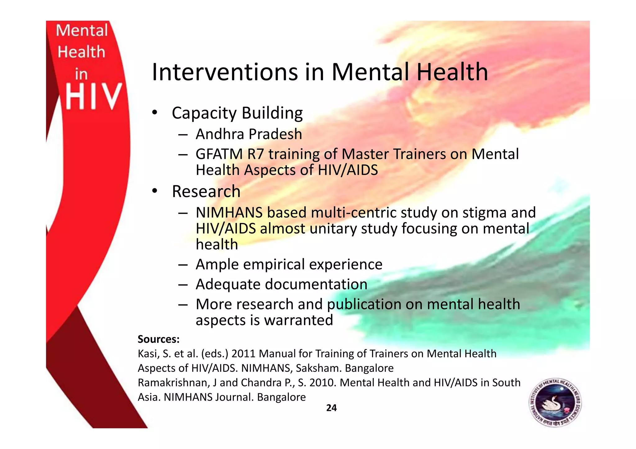 Mental health issues in HIV/AIDS - Indian Perspective by Kasi Sekar | PDF