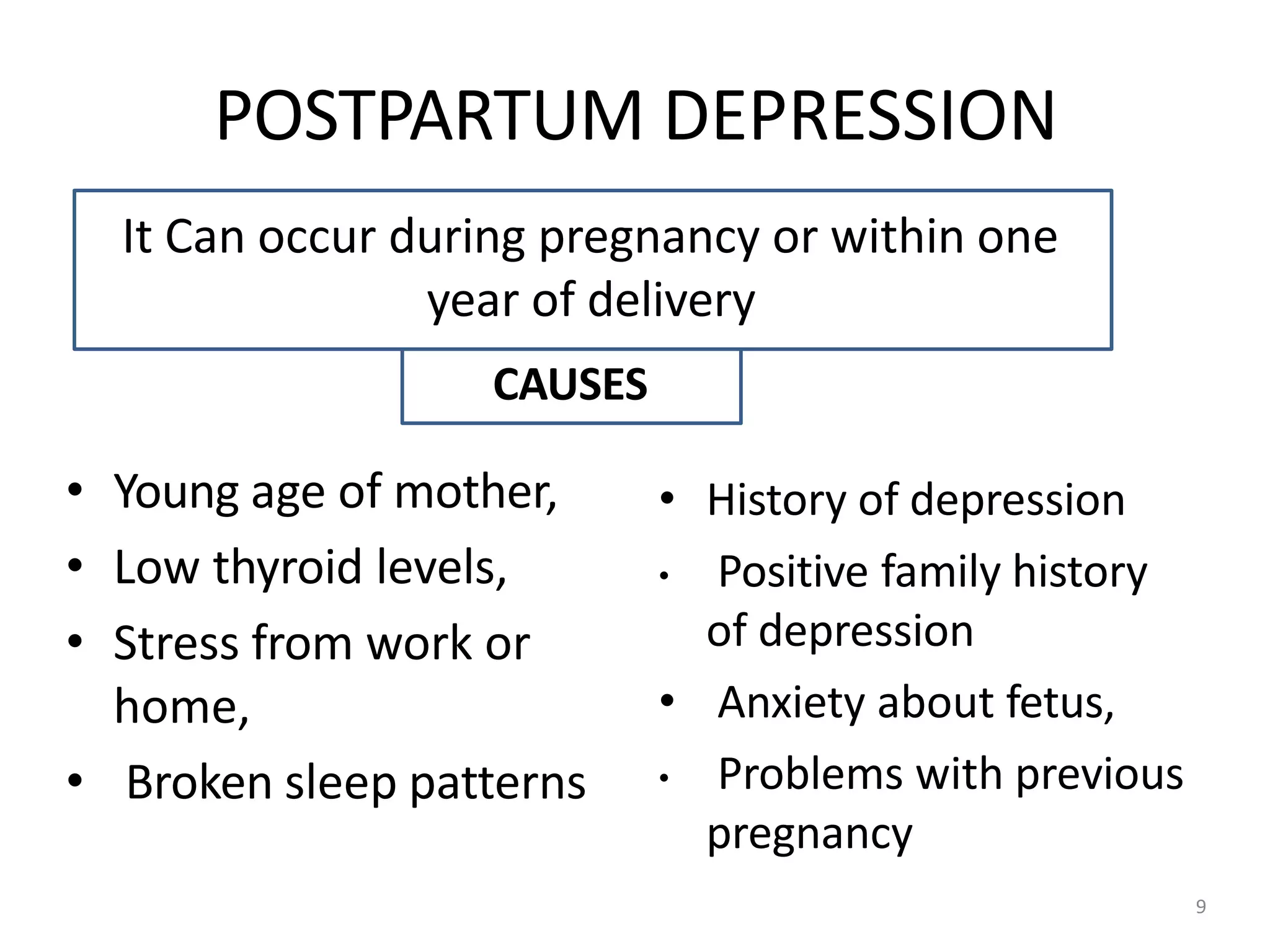 Postpartum depression is not just another mental health rela...