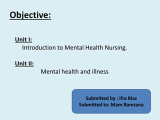 MENTAL HEALTH NURSING PPT.pdf according to different content | PDF