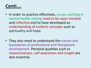 MENTAL HEALTH NURSING PPT.pdf according to different content | PDF