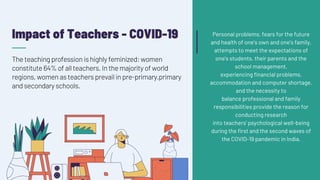 Mental health of teachers during covid 19 pandemic - ppt | PDF