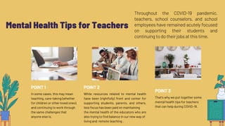 Mental health of teachers during covid 19 pandemic - ppt | PDF