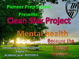 Pioneer Prep School
Presents:
 