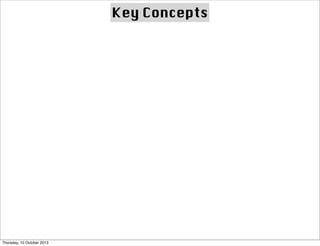 Key Concepts
Thursday, 10 October 2013
 