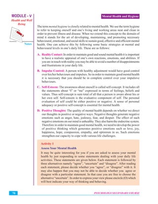 Mental health and hygiene | PDF