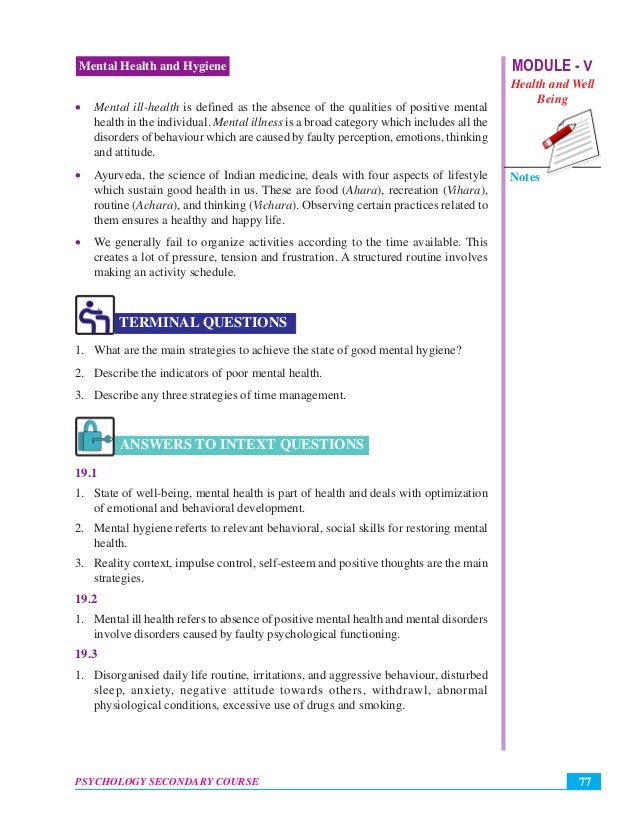 health and hygiene questions