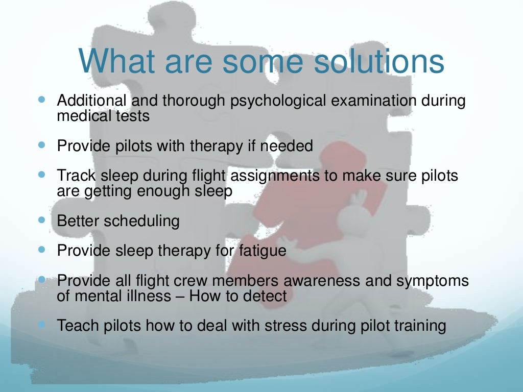 Pilot wellbeing & Mental Illness