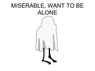 MISERABLE, WANT TO BE 
ALONE 
 