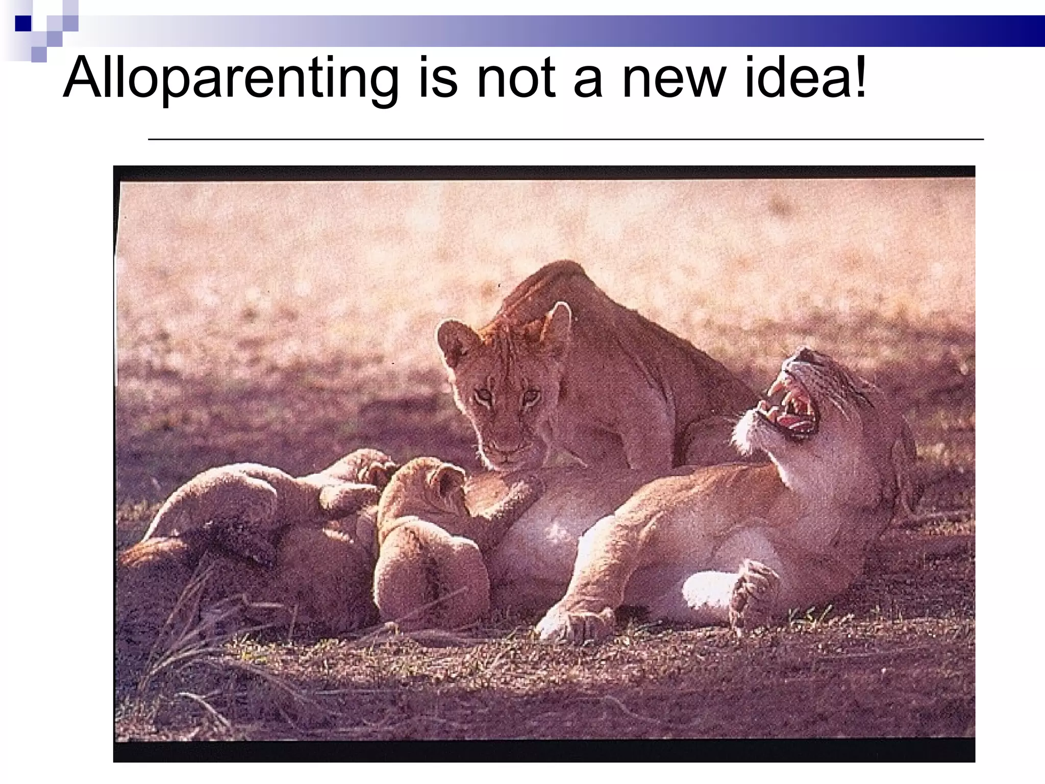 Alloparenting is not a new idea!
 
