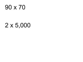 90 x 70 2 x 5,000 