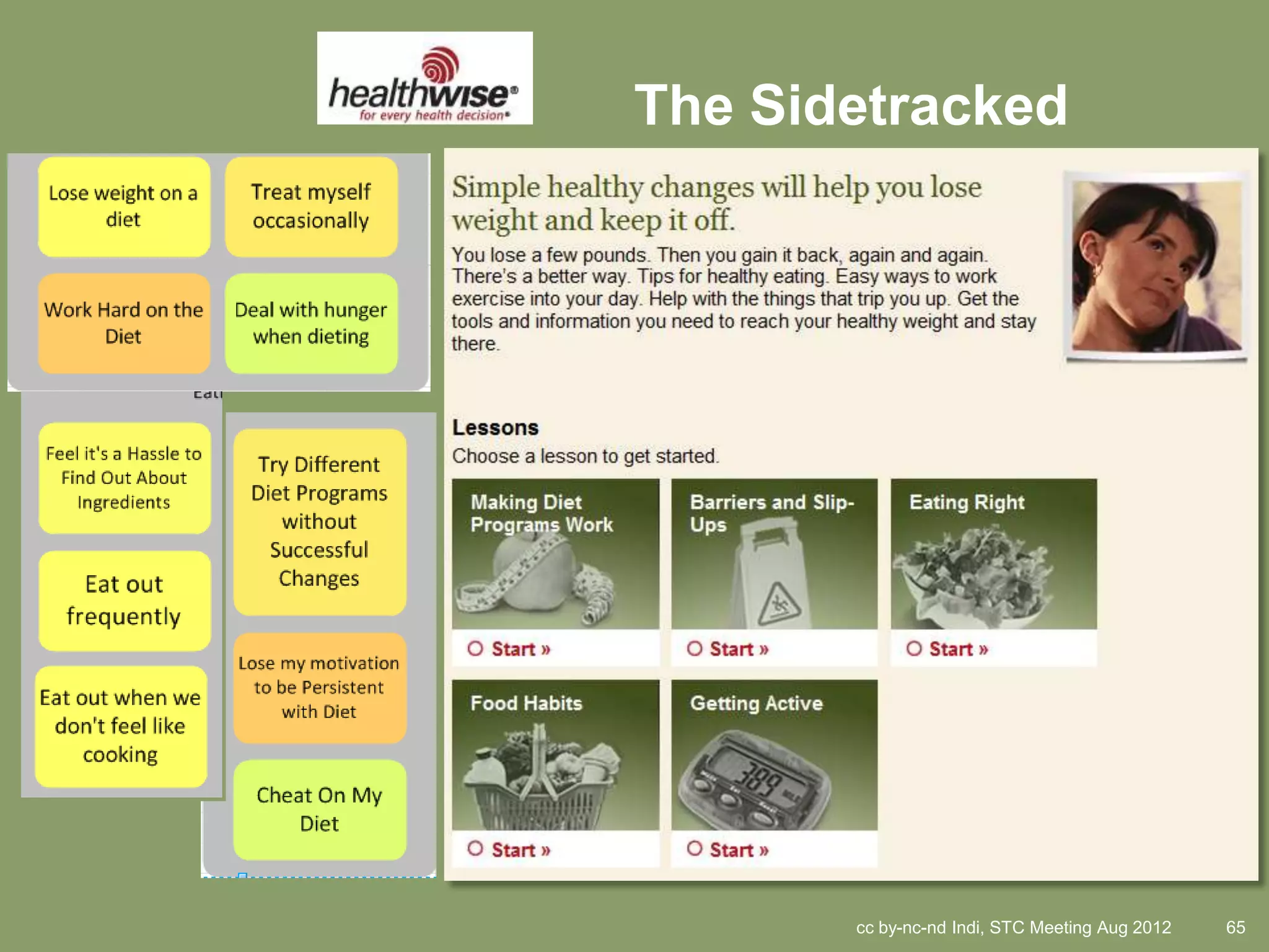 The Sidetracked




       cc by-nc-nd Indi, STC Meeting Aug 2012   65
 