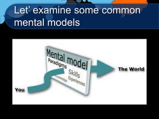 Let‟ examine some common
mental models
 