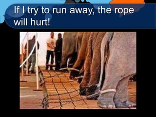 If I try to run away, the rope
will hurt!
 