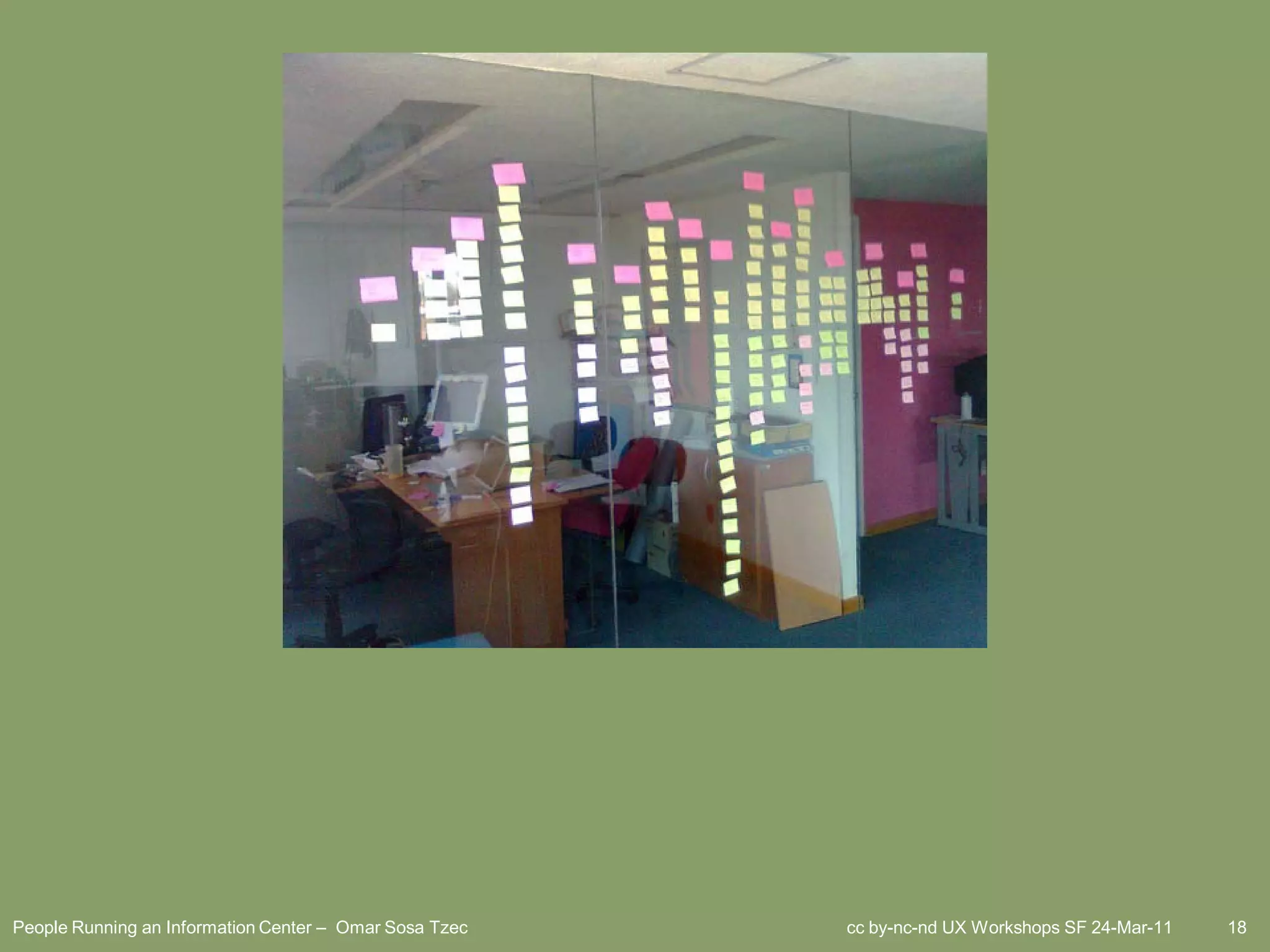 People Running an Information Center – Omar Sosa Tzec   cc by-nc-nd UX Workshops SF 24-Mar-11   18
 