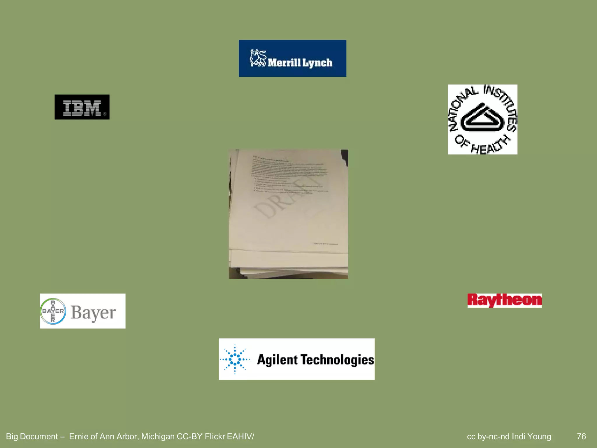 Big Document – Ernie of Ann Arbor, Michigan CC-BY Flickr EAHIV/   cc by-nc-nd Indi Young   76
 