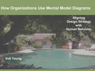 How Organizations Use Mental Model Diagrams

                                  Aligning
                               Design Strategy
                                    with
                               Human Behavior




  Indi Young
 