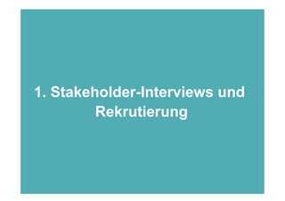 1. Stakeholder-Interviews und
             Rekrutierung



Folie 23                       © NetFlow 2010
 