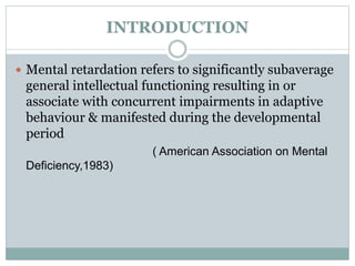 Mental retardation [recovered] | PPTX