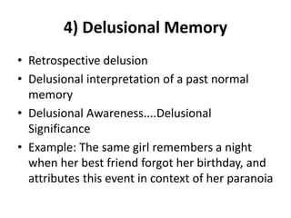 Memory Delusion Mental status examination | PPTX