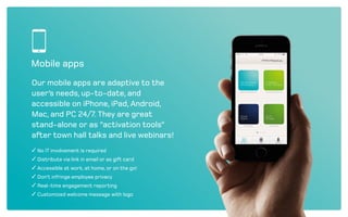 “DONG Energy endeavor to be a workplace
that enables its employees to be energized
and healthy both inside and outside of
work. To put sleep and mental balance
on the agenda, we chose to partner with
Mental Workout to provide our employees
in Denmark, London, and Hamburg with
blended, integrated solutions that both
inspire and enable action. Since launch, we
have seen an impressive engagement from
our employees and a remarkable interest
from external stakeholders, and we are
grateful for Mental Workout’s hands-on
approach during the entire process. We
look very much forward to see what other
products and areas Mental Workout will
cover in the future for the benefit of our
mental performance and well-being.”
Hanne Blume
Head of HR, DONG Energy
Customer testimonial
 