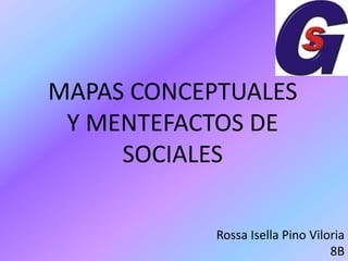 MAPAS CONCEPTUALES Y MENTEFACTOS DE  SOCIALES RossaIsella Pino Viloria 8B 