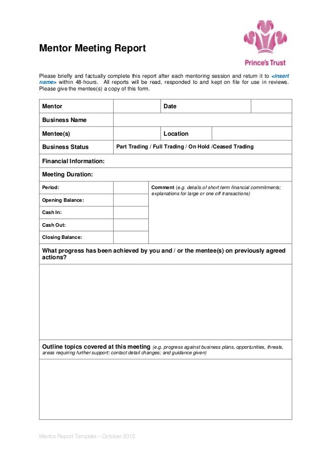 mentoring application templates mentor meeting report template mentoring application templates mentor meeting report template