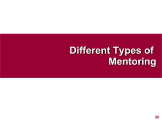 Different Types of  Mentoring 