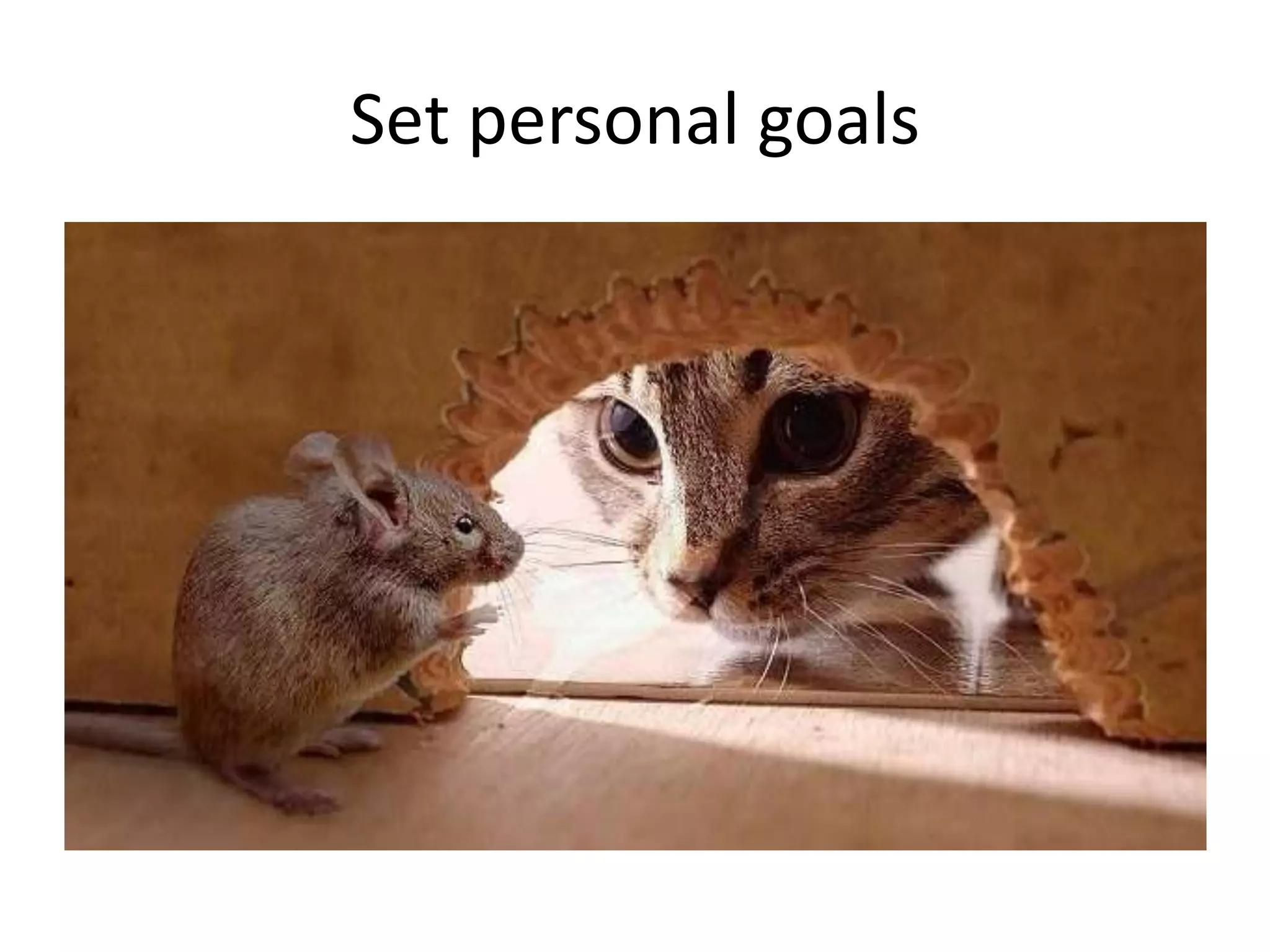 Set personal goals

 