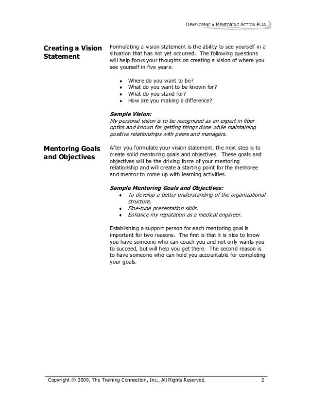 Mentoring Action Plan Workbook