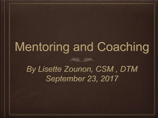 Mentoring and coaching | PPTX