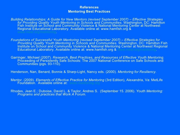 mentoring best practices