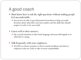 Mentoring &amp; coaching
