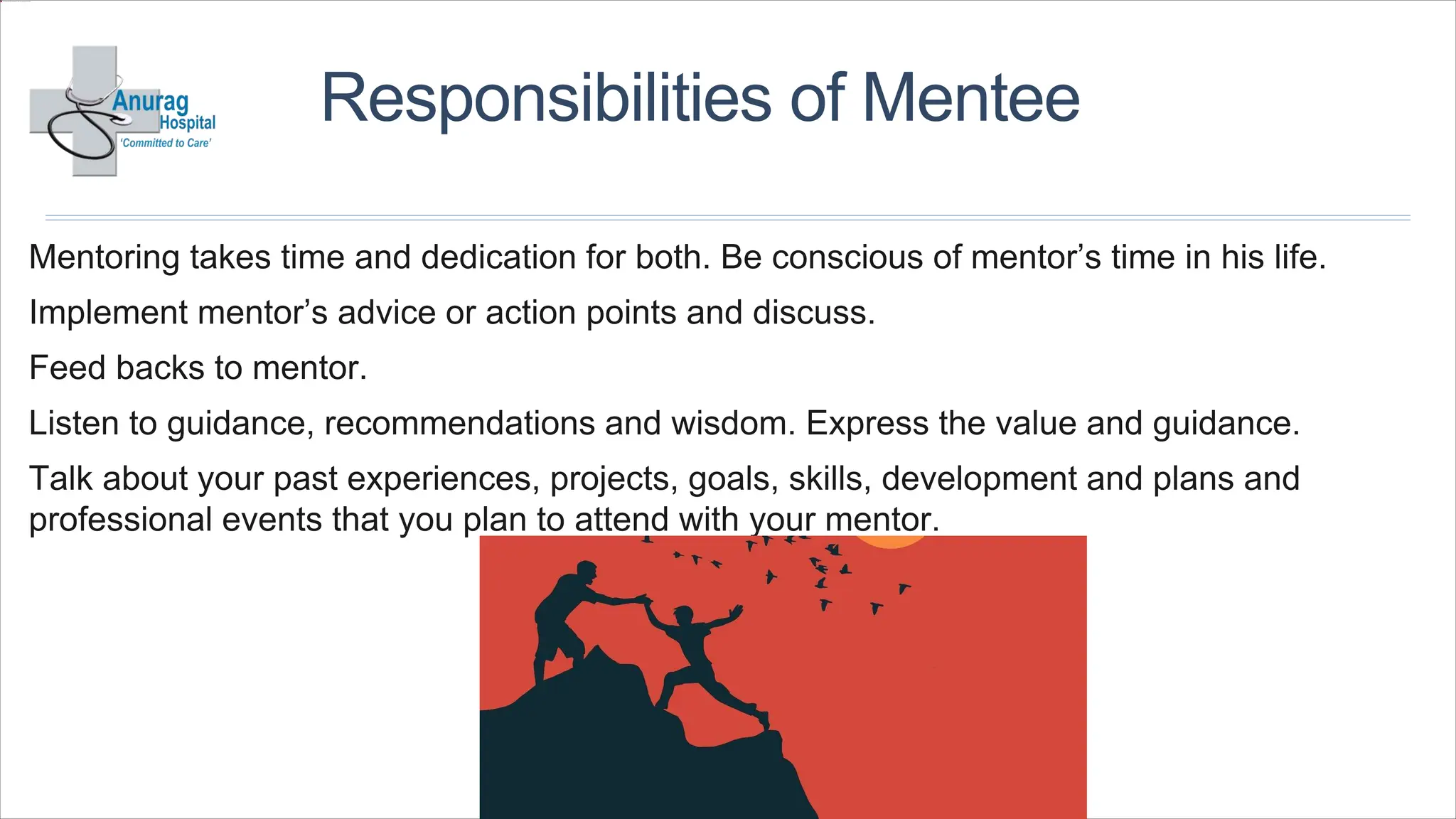 Responsibilities of Mentee
 