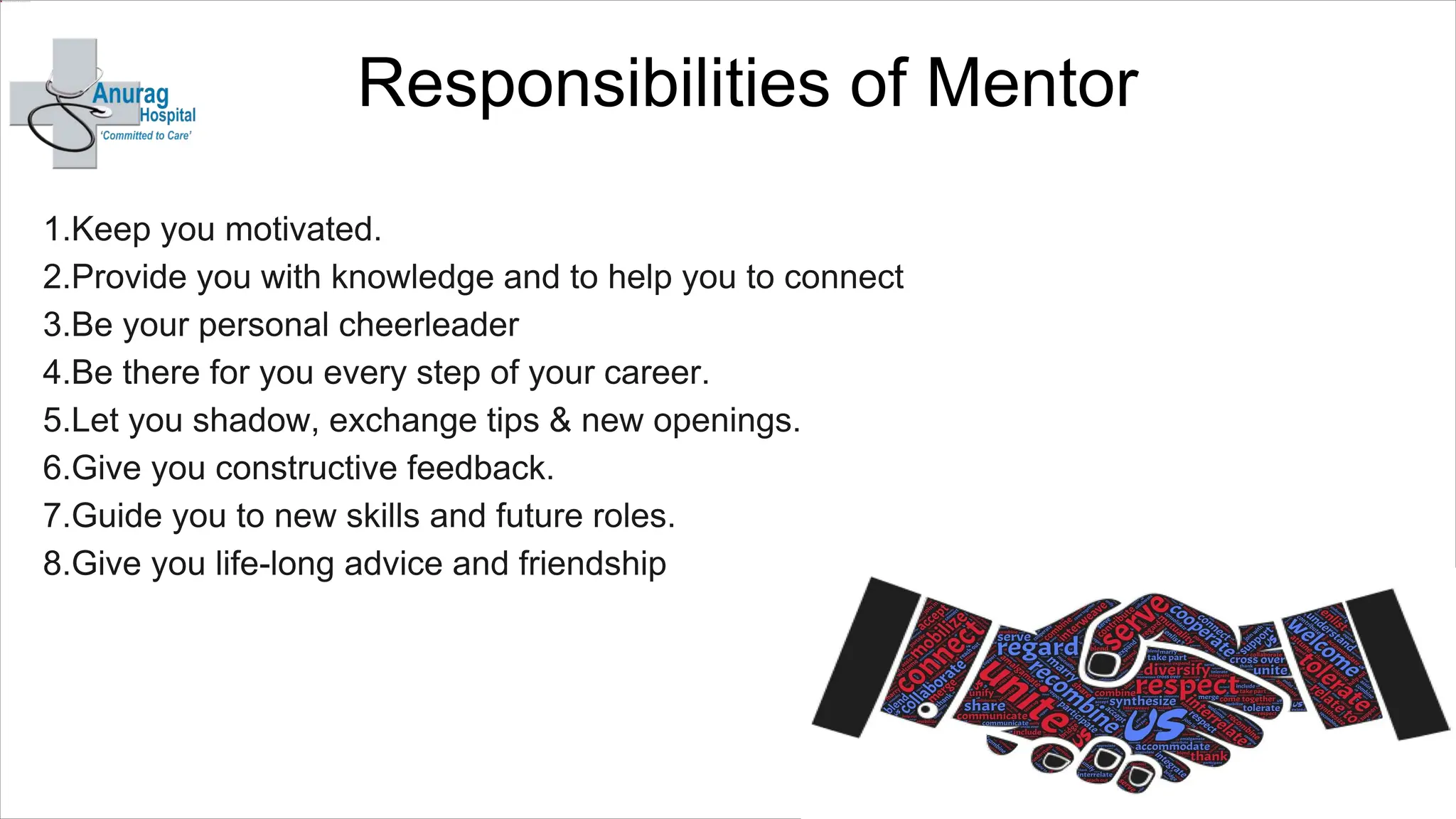 Responsibilities of Mentor
 