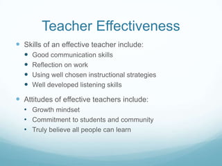 Mentoring Builds Leadership Skills and Teacher Effectiveness | PPTX