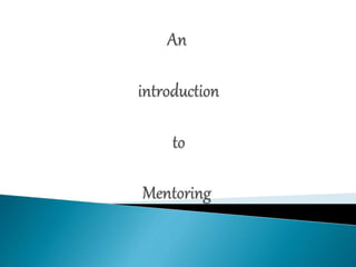 Mentoring session for orientation day