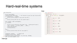 Hard-real-time systems
interrupt
loop
 