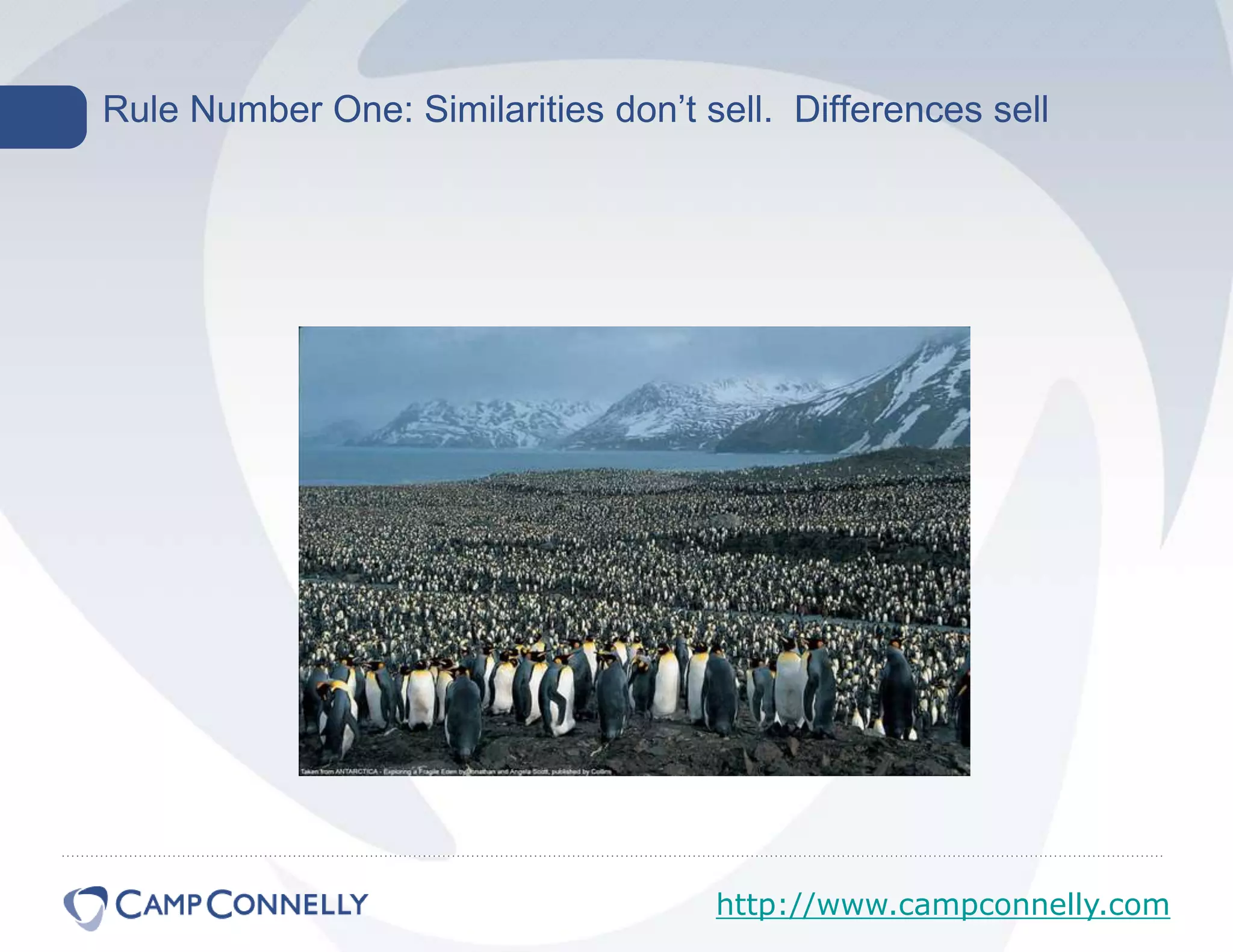    Imagine what you want and work backwards    i.e., Goal: $1,000,000 Annual GDC @ 1% Velocity = $100,000,000 in assets                               150 clients @ $750,000 investable assets/clientYou can draw from three pools: 