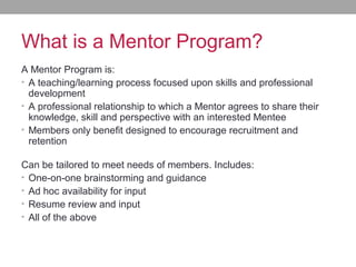 A Successful Mentor Program