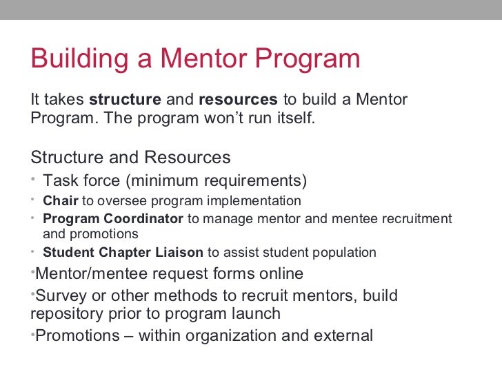 Creating A Successful Mentor Program