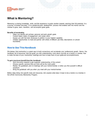Mentorship UiPath handbook | DOCX