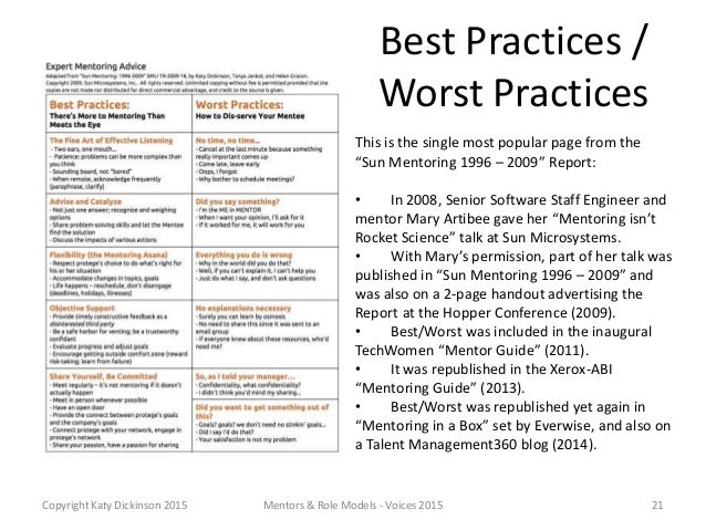 mentoring best practices