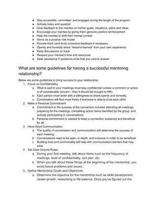 Mentor training guide | PDF