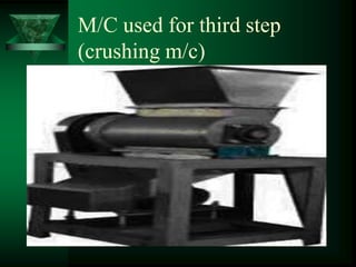 M/C used for third step
(crushing m/c)
 
