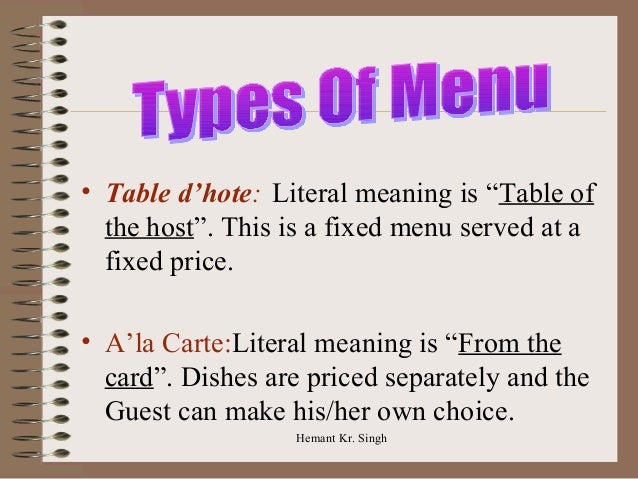 Meaning Of A La Carte Restaurant Meaning Of A La Carte Restaurant