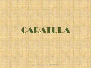 CARATULA


 Lesvia Mashery De La Cruz IDE07170102
 